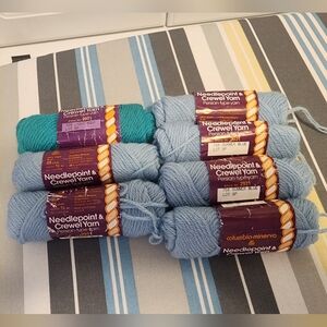 Columbia-Minerva Needlepoint & Crewel Yarn - Summer Blue and Light Aqua